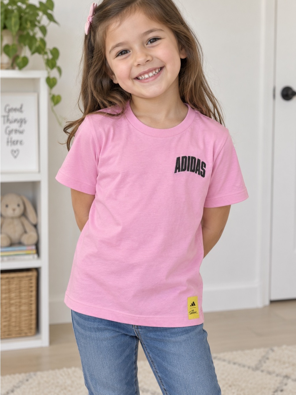 NWT New Adidas Pink The Simpsons Graphics Tee Size S (7/8)